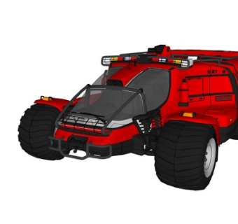 现代越野车su模型