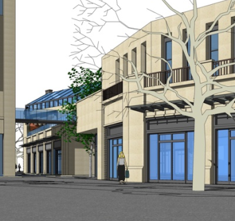 现代沿街商业建筑su模型