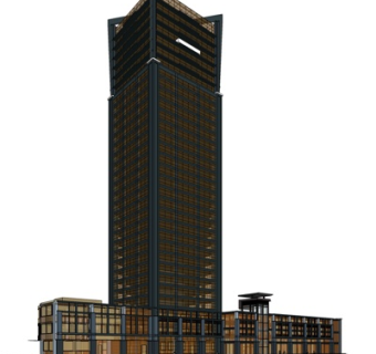 欧式高层住宅su模型