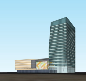 现代高层办公楼su模型