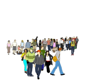 现代人物组合su模型