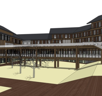 现代商业会所su模型