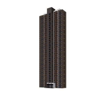 现代高层公寓楼su模型