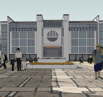 新中式酒店su模型