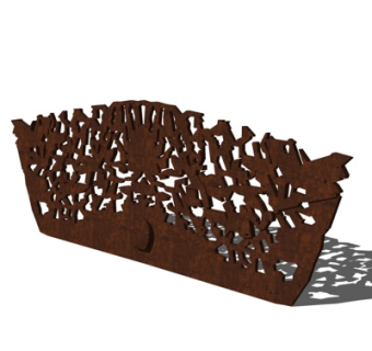 现代雕刻小品su模型