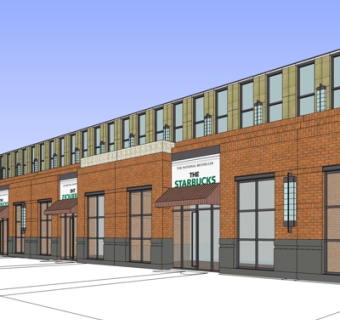 现代沿街商业建筑su模型