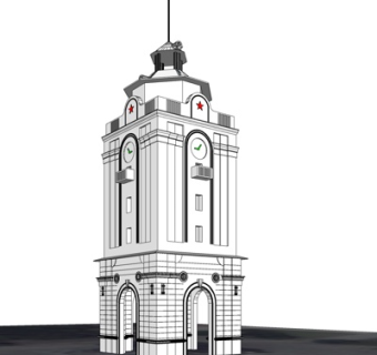 欧式塔楼su模型