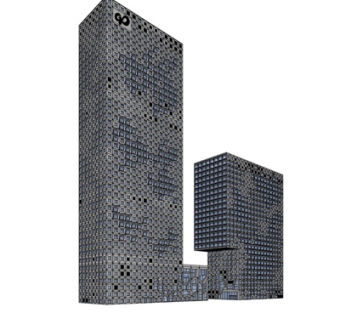 现代高层办公楼su模型