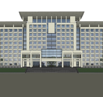 现代酒店su模型