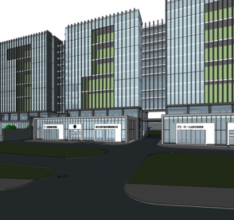 现代沿街商业建筑su模型