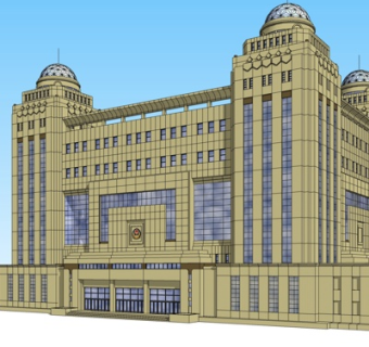 欧式行政大楼su模型