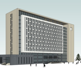 现代酒店su模型