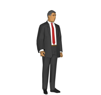 现代西装男性模型su模型