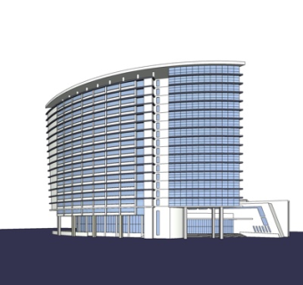 现代高层办公楼su模型