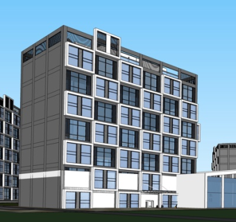 现代高层办公楼su模型