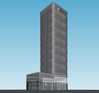 现代高层办公楼su模型