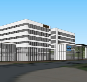 现代办公楼su模型