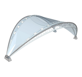 现代遮雨棚su模型