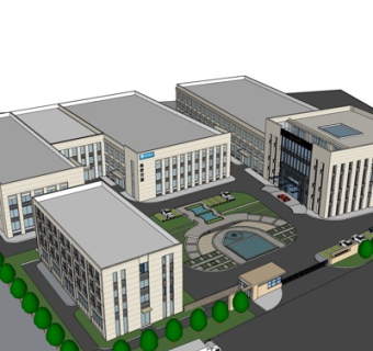 现代酒店su模型