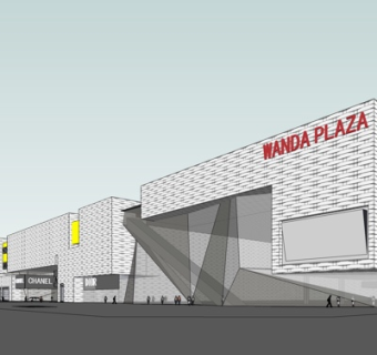 现代沿街商业建筑su模型