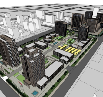 现代高层办公楼su模型