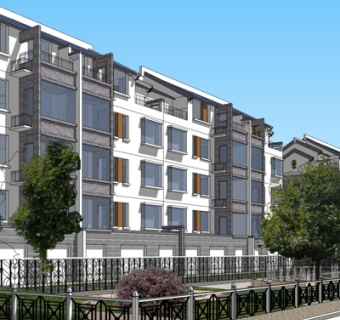 新中式公寓楼su模型