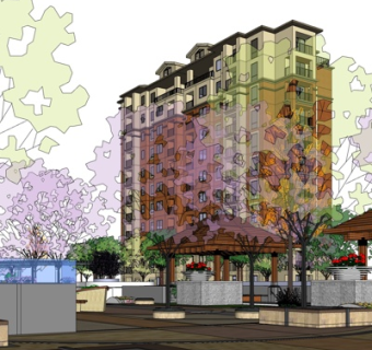 新中式公园凉亭小品su模型