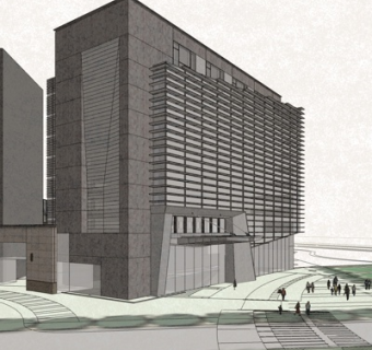 现代高层办公楼su模型