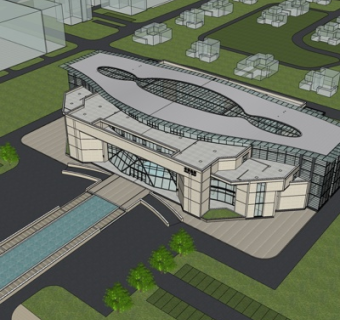 现代酒店su模型