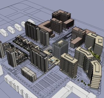 现代高层办公楼su模型