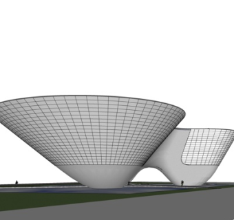 现代办公楼su模型