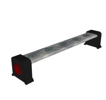 新中式公园长凳su模型