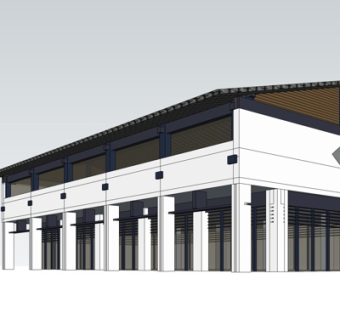 中式商业楼su模型