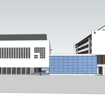 现代办公楼外观su模型