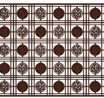 欧式雕花隔断su模型