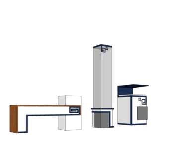 中式景观柱子su模型