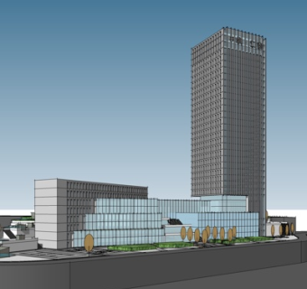 现代高层办公楼su模型