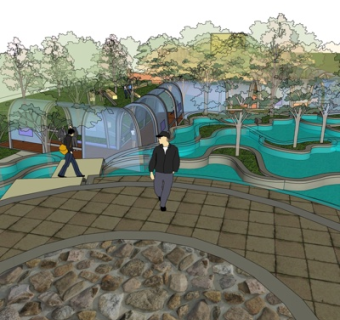 中式园林景观su模型