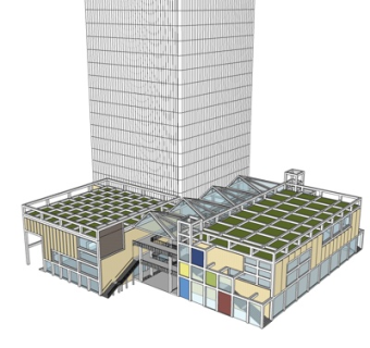 现代商业楼su模型