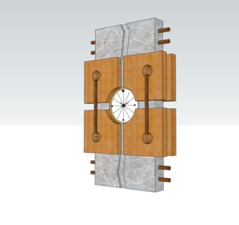 现代日晷小品su模型