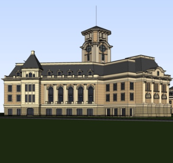 欧式商业楼su模型