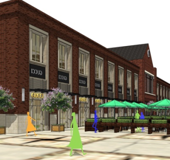 欧式沿街商业建筑su模型