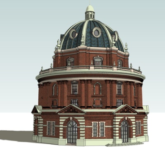 欧式城堡住宅su模型