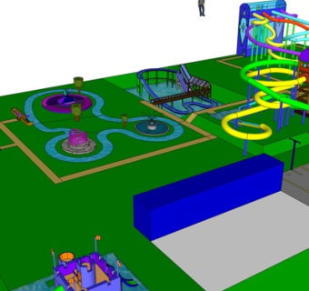 现代儿童游乐设备su模型