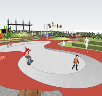 现代儿童游乐设备su模型