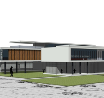 现代办公楼外观su模型