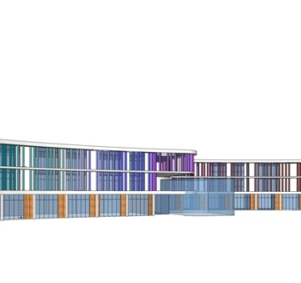 现代办公楼外观su模型