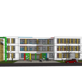 现代幼儿园外观su模型