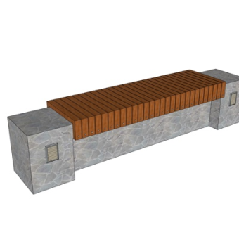中式庭院围墙su模型