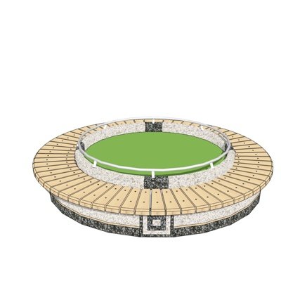 中式树池公用椅su模型